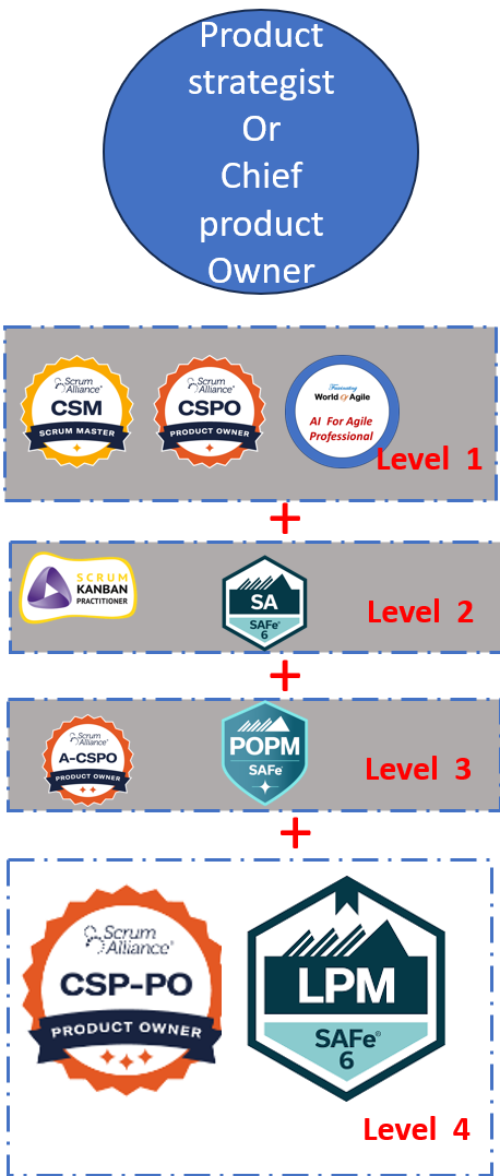 PO level 3 certificates - for Product strategist /Product Manager /PM 
